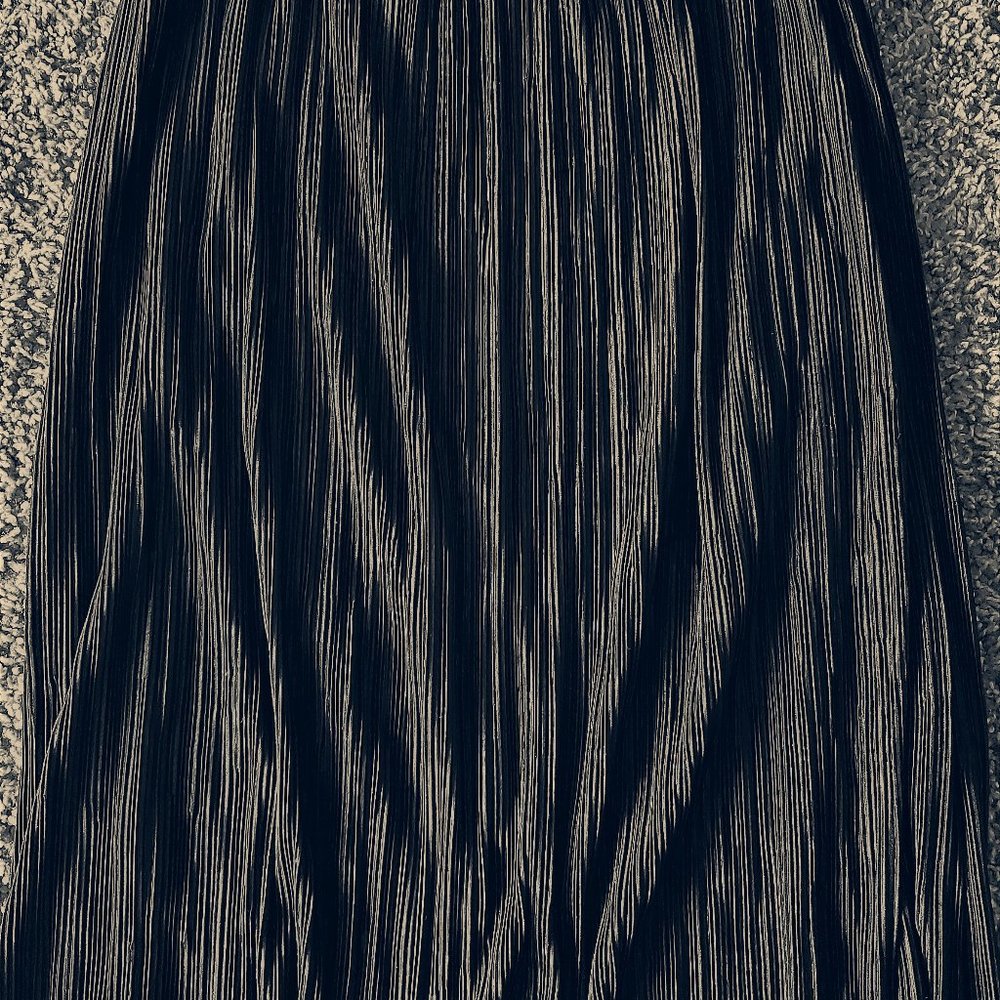 JOE B Black Ribbed Skirt (Size LARGE)